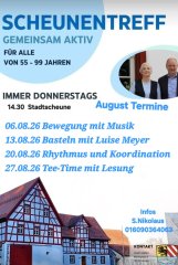 Termine Scheunentreff August 2026